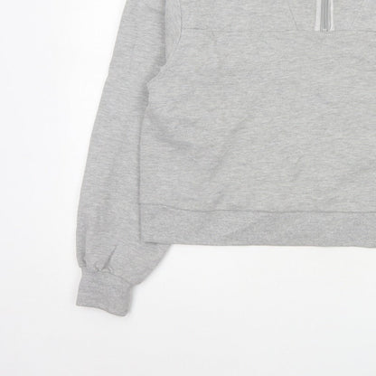 Chelsea Peers Women Grey UK 12 Half Zip High Neck Sweatshirt