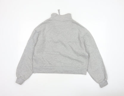 Chelsea Peers Women Grey UK 12 Half Zip High Neck Sweatshirt