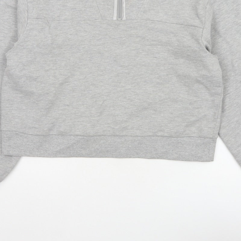 Chelsea Peers Women Grey UK 12 Half Zip High Neck Sweatshirt