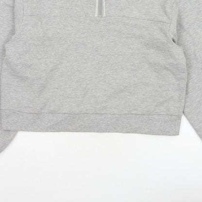 Chelsea Peers Women Grey UK 12 Half Zip High Neck Sweatshirt