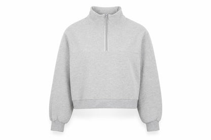 Chelsea Peers Women Grey UK 12 Half Zip High Neck Sweatshirt