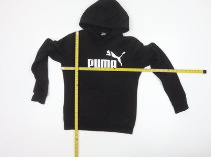 Puma Women’s Black UK 8 Pullover Logo Hoodie Kangaroo Pocket