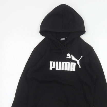 Puma Women’s Black UK 8 Pullover Logo Hoodie Kangaroo Pocket