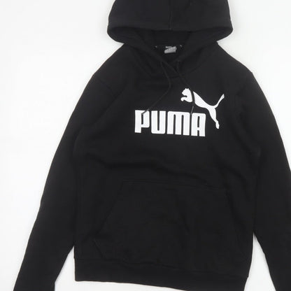 Puma Women’s Black UK 8 Pullover Logo Hoodie Kangaroo Pocket