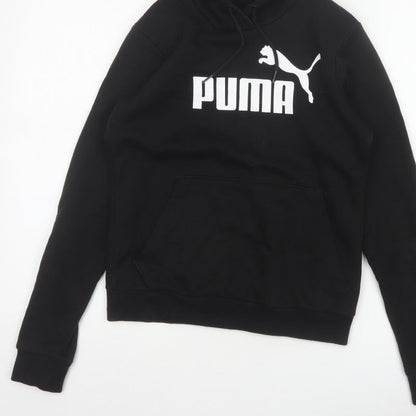 Puma Women’s Black UK 8 Pullover Logo Hoodie Kangaroo Pocket