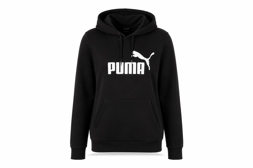 Puma Women’s Black UK 8 Pullover Logo Hoodie Kangaroo Pocket