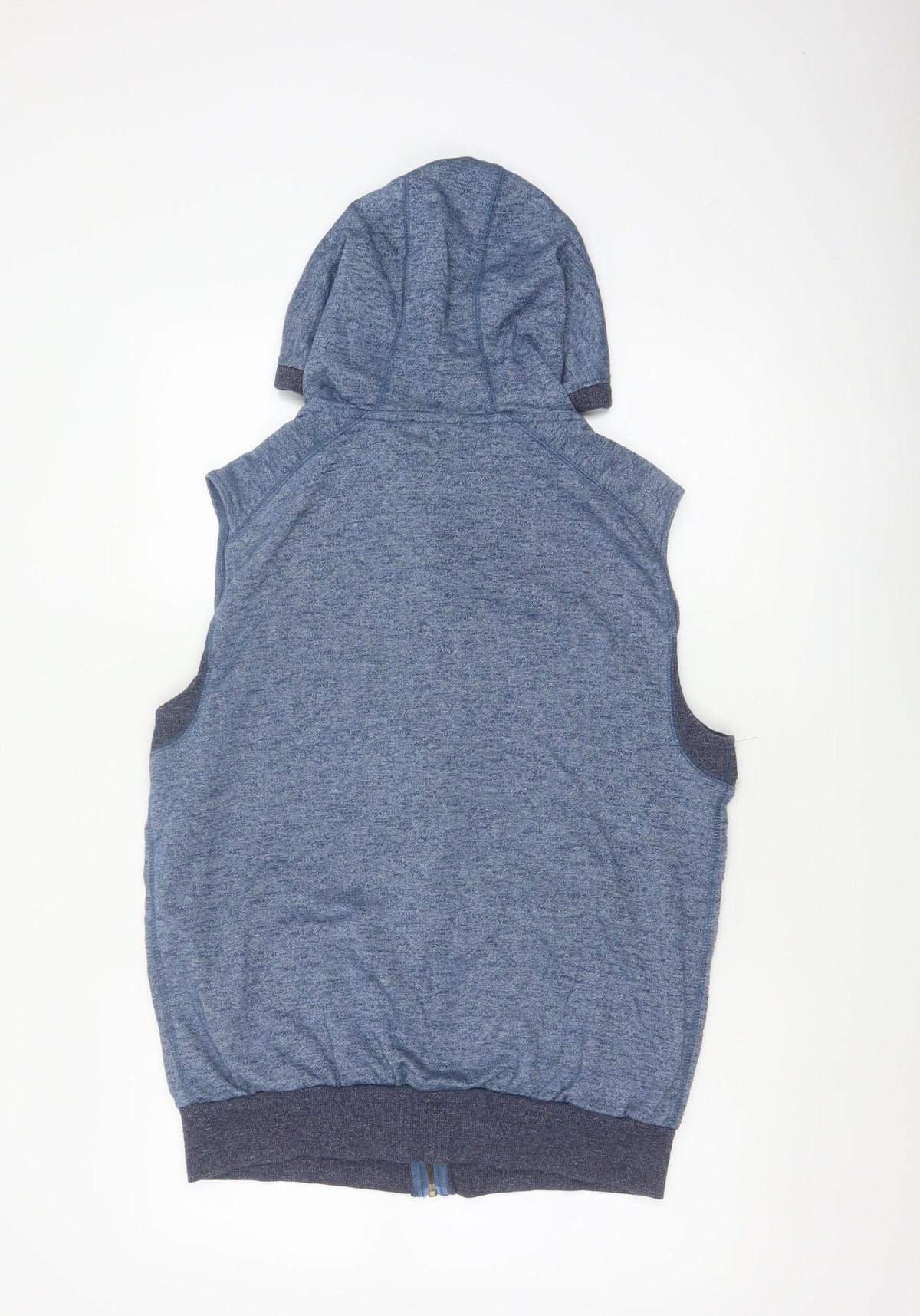 Lonsdale Men’s Blue M Sleeveless Full Zip Hooded Vest Hoodie London