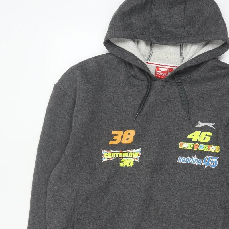 Slazenger Men’s Grey L Pullover Hoodie MotoGP Silverstone 2015 Racing