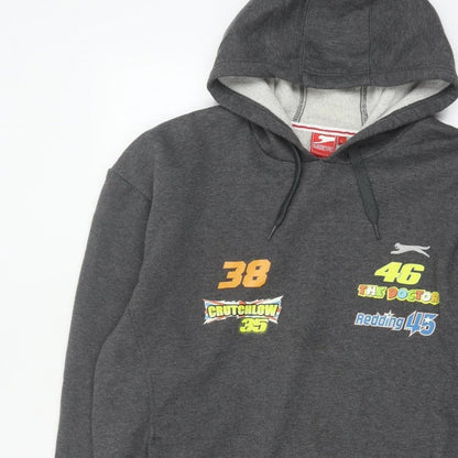 Slazenger Men’s Grey L Pullover Hoodie MotoGP Silverstone 2015 Racing