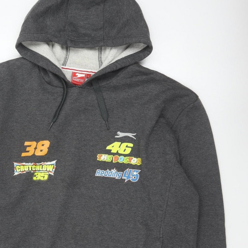 Slazenger Men’s Grey L Pullover Hoodie MotoGP Silverstone 2015 Racing