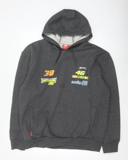 Slazenger Men’s Grey L Pullover Hoodie MotoGP Silverstone 2015 Racing