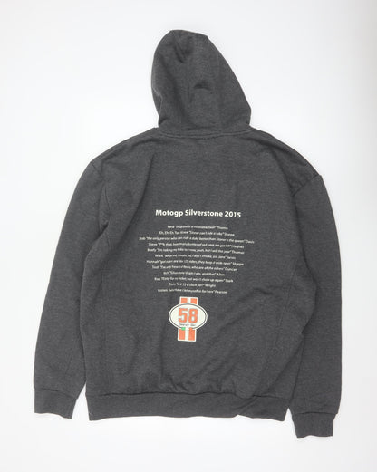 Slazenger Men’s Grey L Pullover Hoodie MotoGP Silverstone 2015 Racing