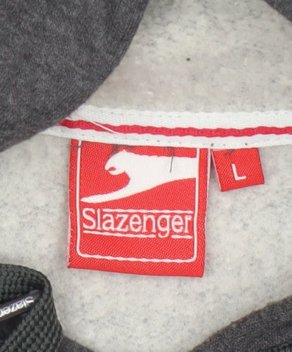 Slazenger Men’s Grey L Pullover Hoodie MotoGP Silverstone 2015 Racing