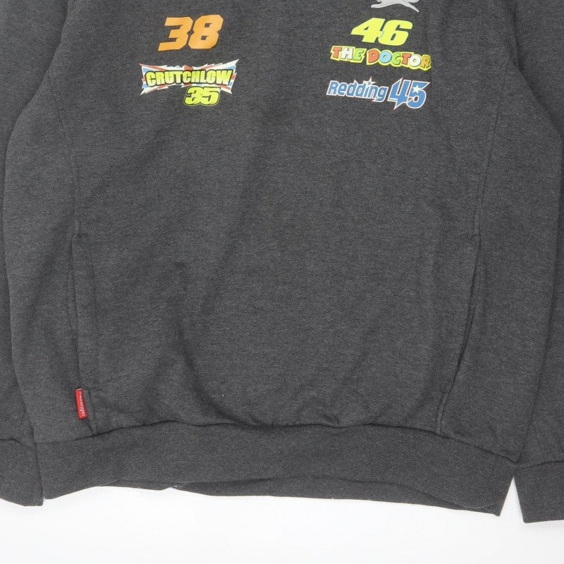 Slazenger Men’s Grey L Pullover Hoodie MotoGP Silverstone 2015 Racing