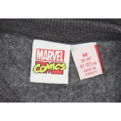 Marvel Comics Men Grey M Pullover Sweatshirt Hero Graphic Print