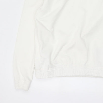 Soul Star Men’s White M Pullover Hoodie Logo Drawstring Pocket