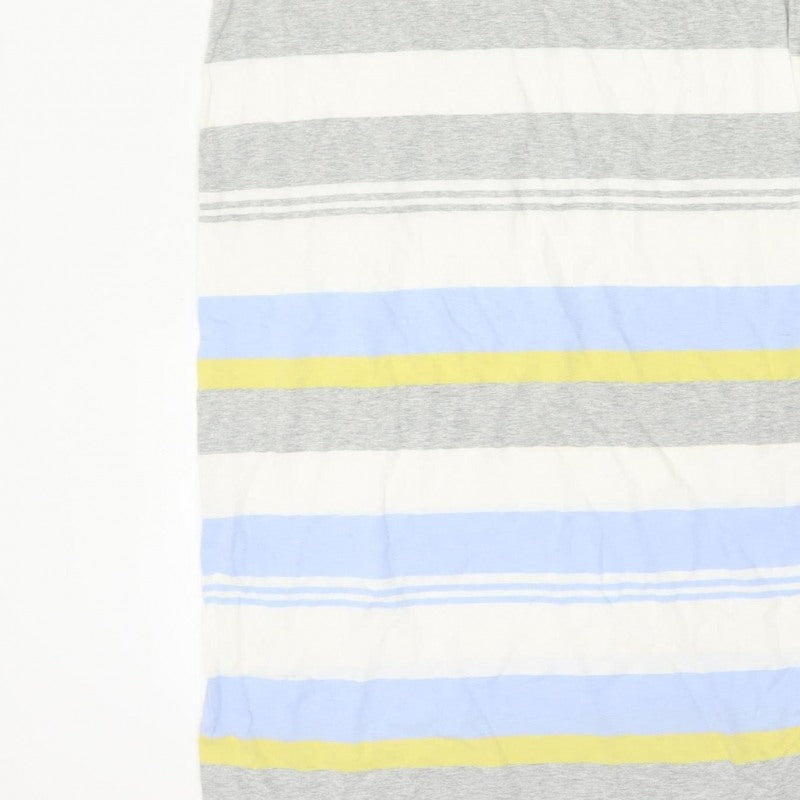 Joules Women Blue Stripe UK 12 Maxi Sleeveless Cotton Jersey Dress