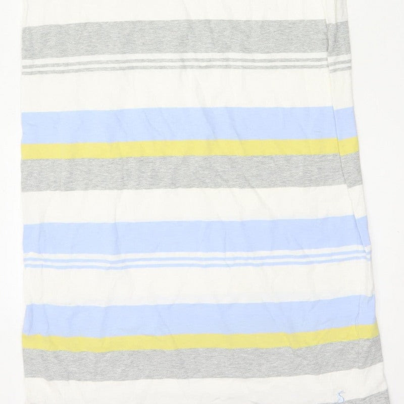 Joules Women Blue Stripe UK 12 Maxi Sleeveless Cotton Jersey Dress