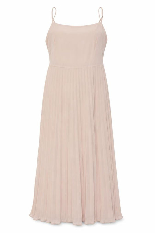 Phase Eight Women Pink UK 14 Pleated Chiffon Maxi Occasion Dress