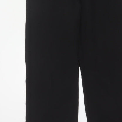 Lipsy London Women Black UK 12 Sleeveless V-Neck Wide-Leg Jumpsuit