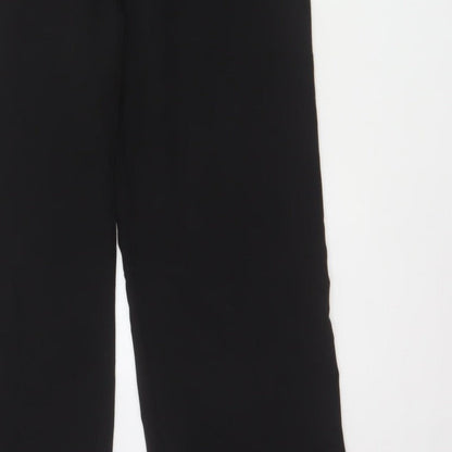 Lipsy London Women Black UK 12 Sleeveless V-Neck Wide-Leg Jumpsuit
