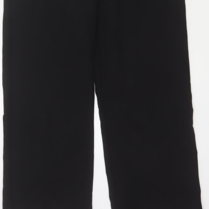 Lipsy London Women Black UK 12 Sleeveless V-Neck Wide-Leg Jumpsuit