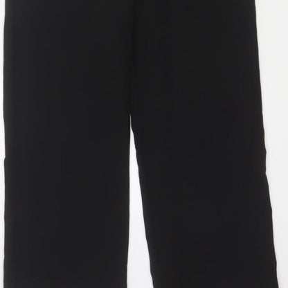Lipsy London Women Black UK 12 Sleeveless V-Neck Wide-Leg Jumpsuit