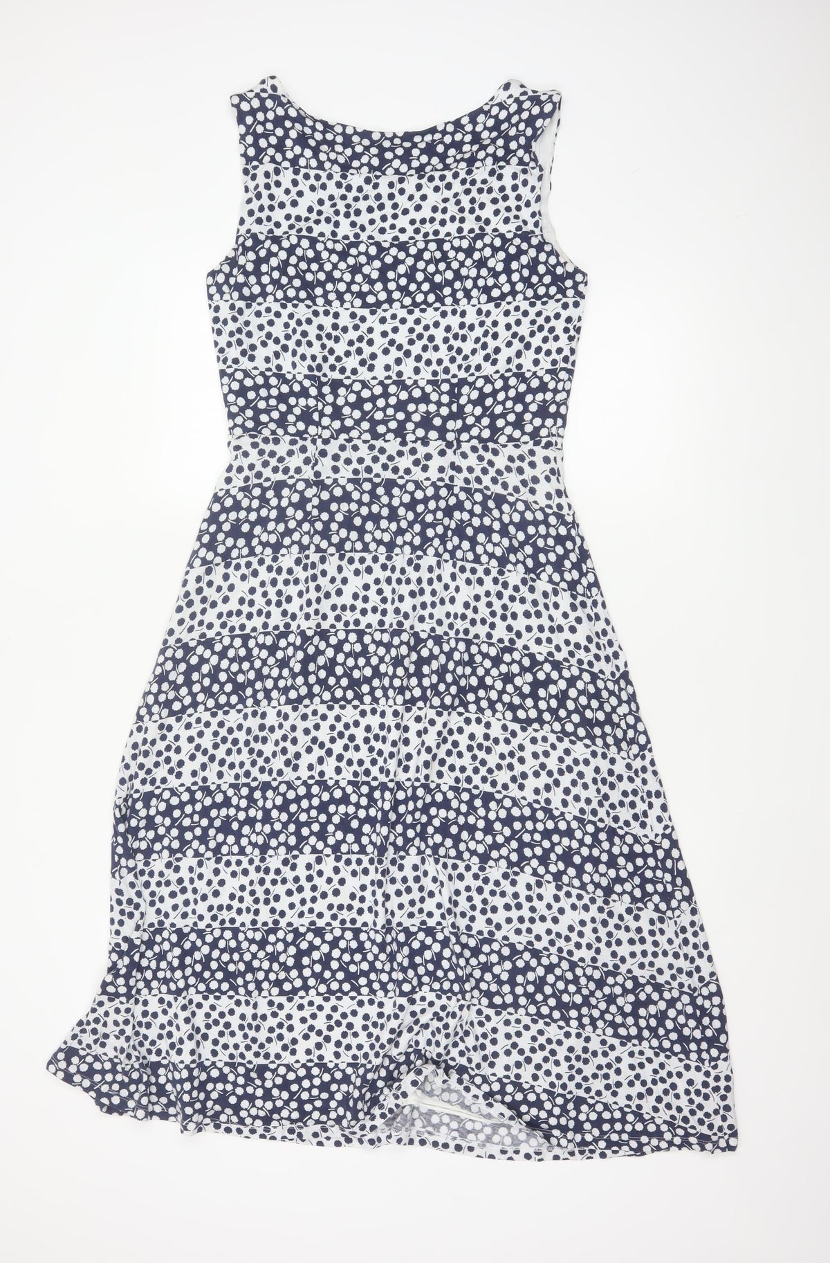 Boden Women Blue White UK 10 Fit & Flare Midi Floral Dress