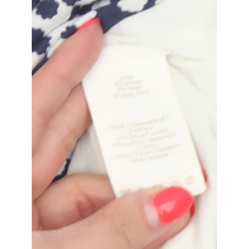 Boden Women Blue White UK 10 Fit & Flare Midi Floral Dress