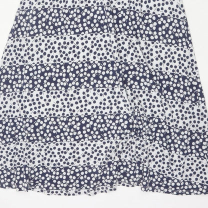 Boden Women Blue White UK 10 Fit & Flare Midi Floral Dress