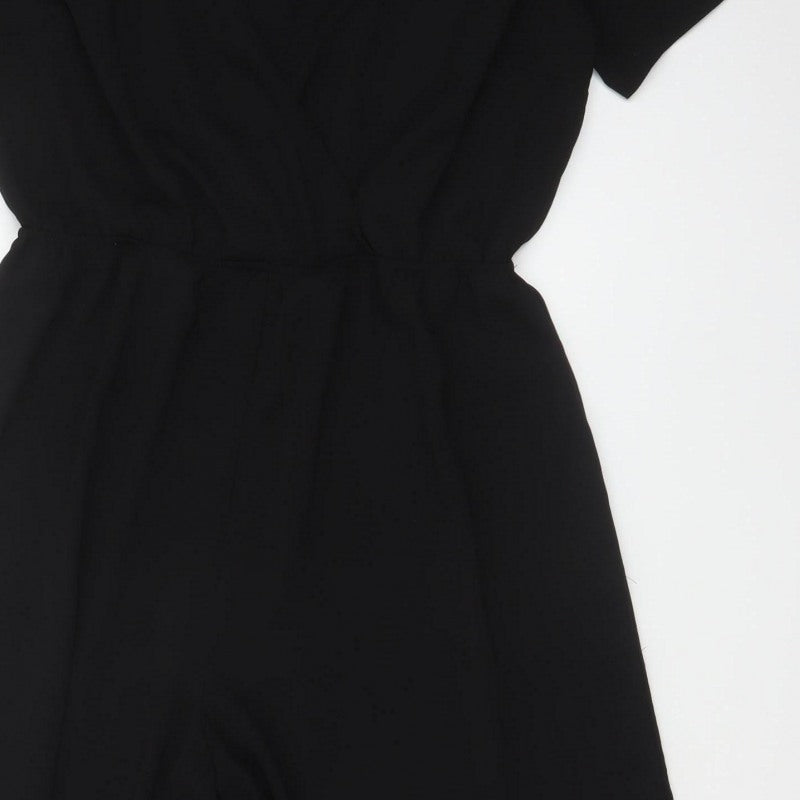 ASOS Design Curve Women’s Black UK 16 Wide-Leg Jumpsuit