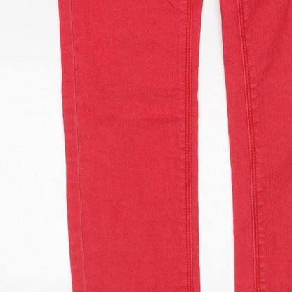 ONLY Women Red S Bootcut Denim Jeans W S L32 Regular Fit