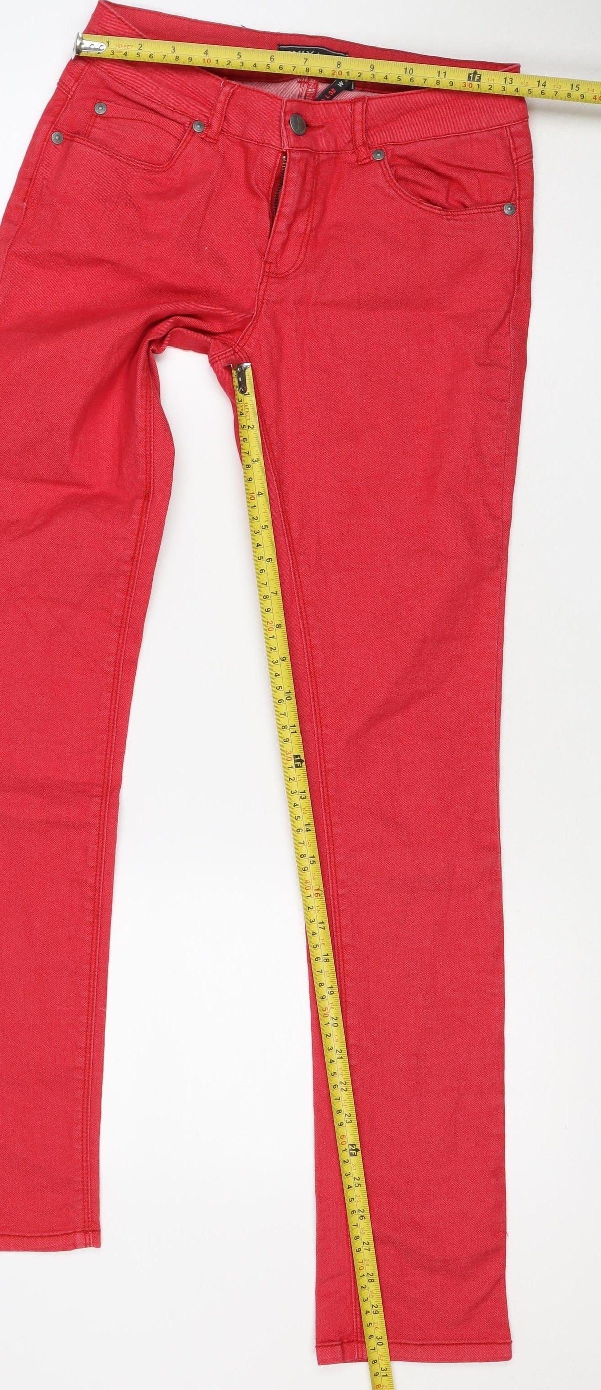 ONLY Women Red S Bootcut Denim Jeans W S L32 Regular Fit