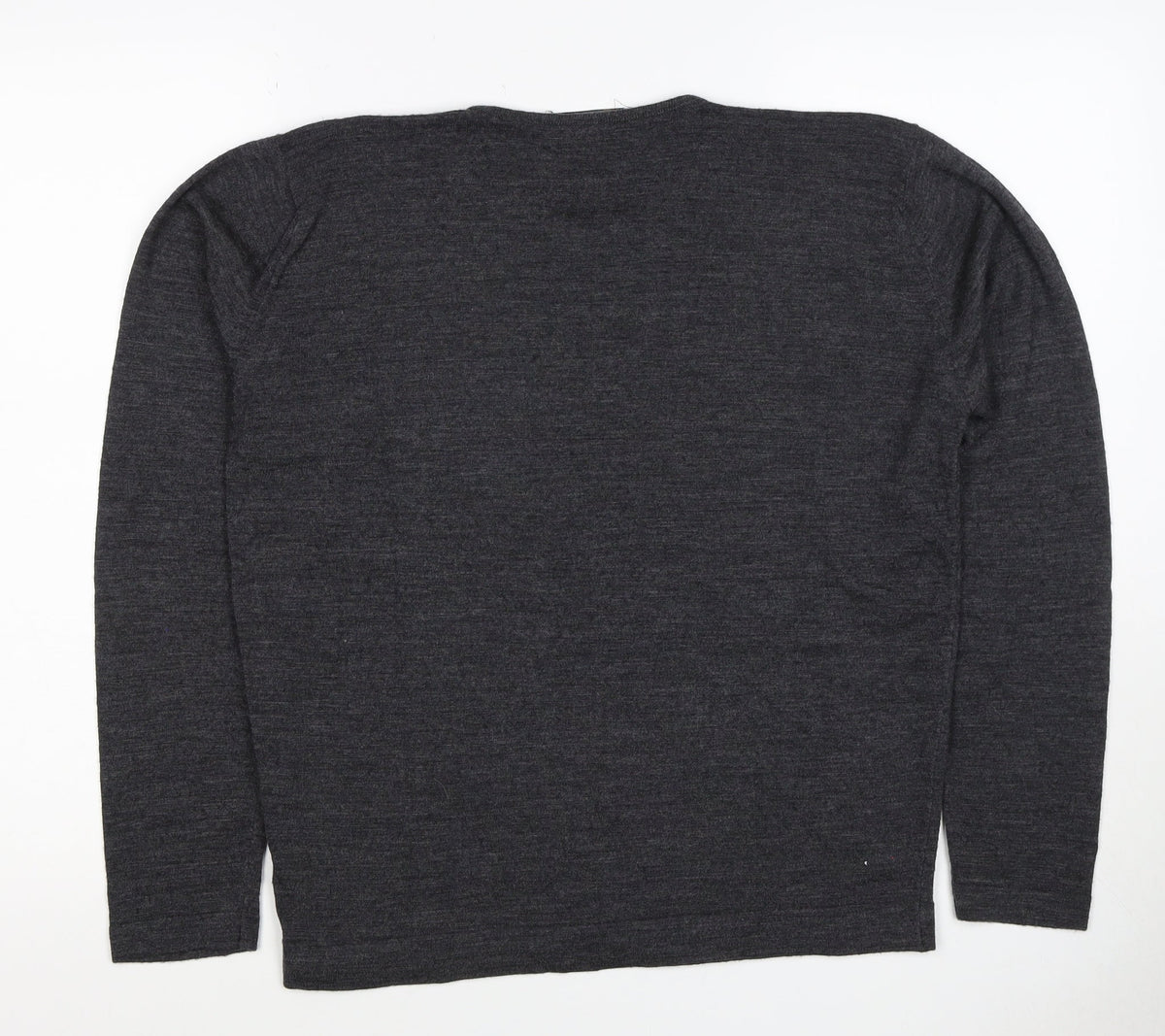 John Smedley Women Grey M Extra Fine Merino Wool Crew Neck Jumper