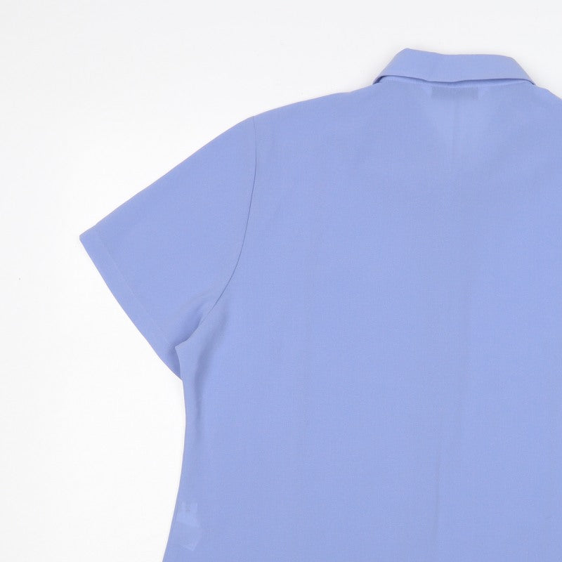 Bliss Women Blue Size 20 Short Sleeve Collared Button-Up Shirt