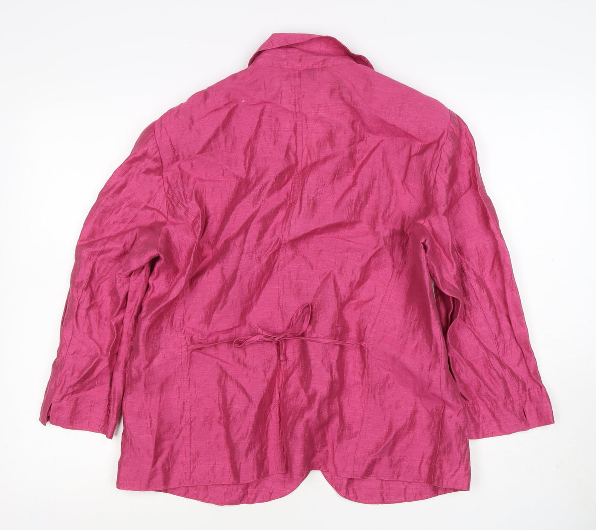 Gerry Weber Women’s Pink UK 16 Linen Blend 4 Button Blazer Jacket