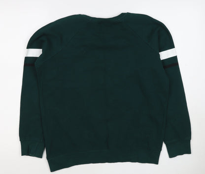 Harry Potter Women’s Green M Pullover Sweatshirt Hogwarts Graphic