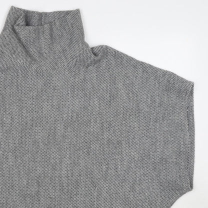 Apricot Women Grey S Sleeveless High Neck Knit Vest Jumper