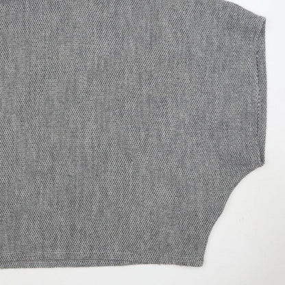 Apricot Women Grey S Sleeveless High Neck Knit Vest Jumper
