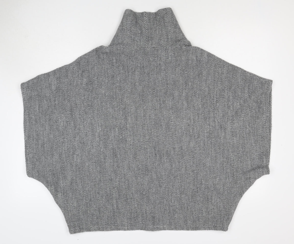 Apricot Women Grey S Sleeveless High Neck Knit Vest Jumper