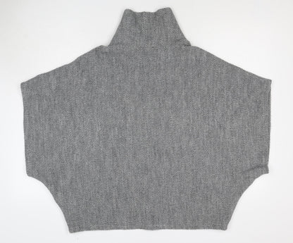 Apricot Women Grey S Sleeveless High Neck Knit Vest Jumper