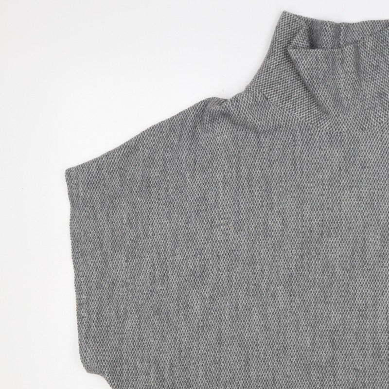 Apricot Women Grey S Sleeveless High Neck Knit Vest Jumper
