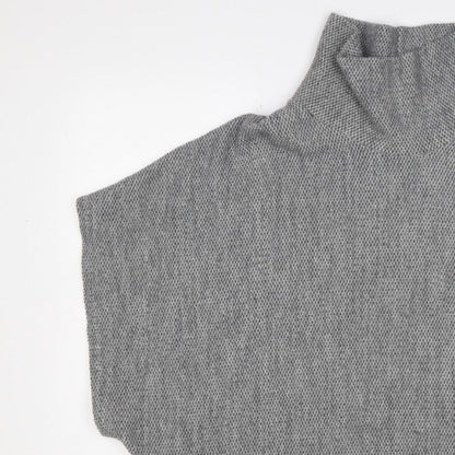 Apricot Women Grey S Sleeveless High Neck Knit Vest Jumper
