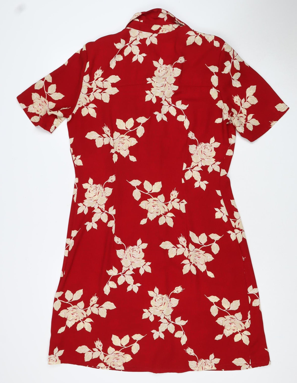 Marks and Spencer Women's Red Floral UK 14 Short Shirt Dress