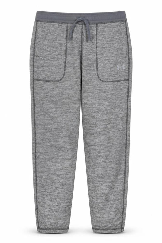 Front view of Under Armour boys’ grey ylg 14-15 years coldgear fleece joggers