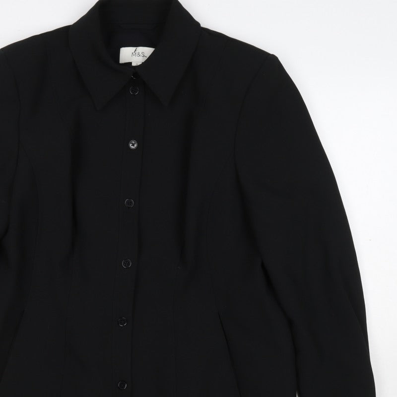 Marks and Spencer Women’s Black Size 16 Single-Breasted Suit Jacket
