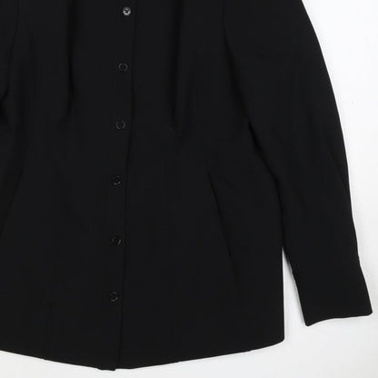 Marks and Spencer Women’s Black Size 16 Single-Breasted Suit Jacket