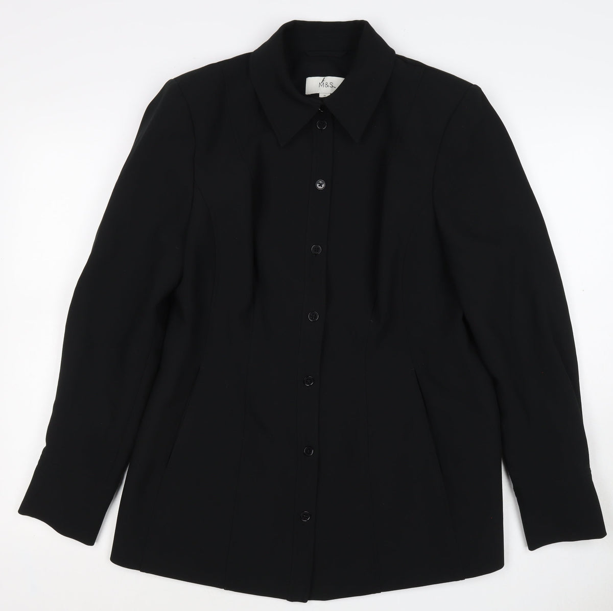 Marks and Spencer Women’s Black Size 16 Single-Breasted Suit Jacket