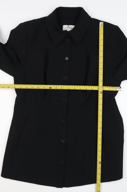 Marks and Spencer Women’s Black Size 16 Single-Breasted Suit Jacket