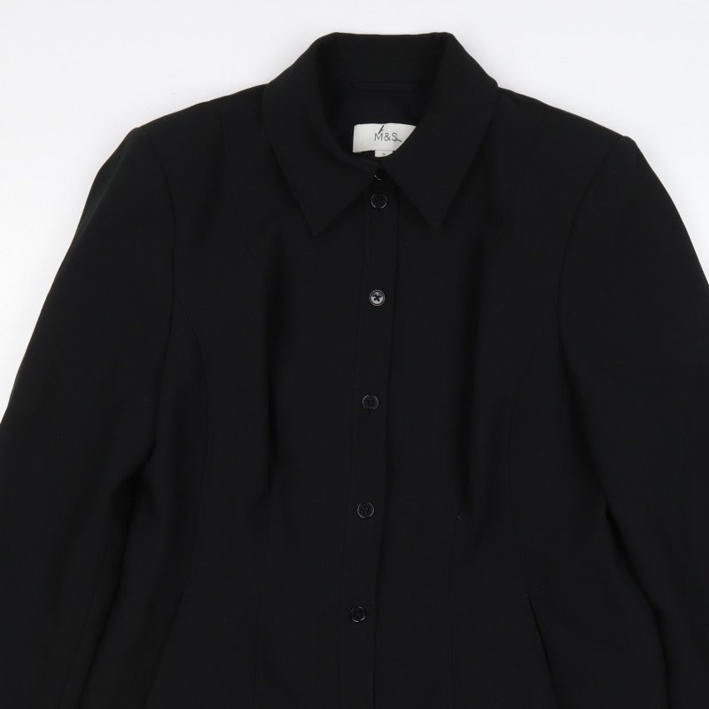 Marks and Spencer Women’s Black Size 16 Single-Breasted Suit Jacket